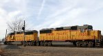 UP 1950 & 1985 spend New Year's day beside the CSX yard office